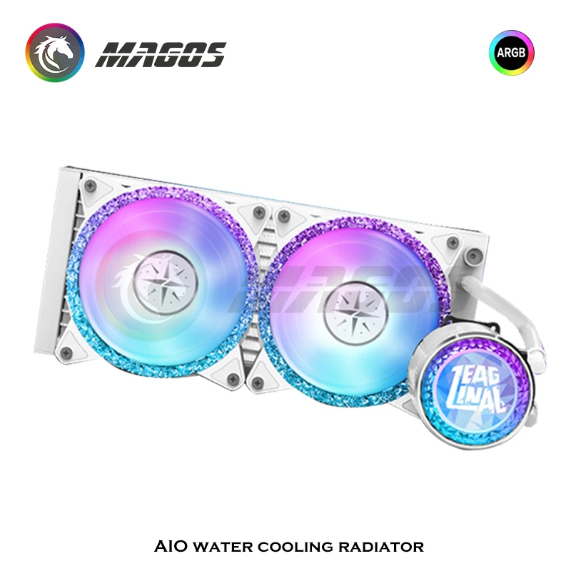 Imagem -01 - Refrigeração a Água Anime Estilo Tema Intel Am5 Cpu Watercooler Asus 1700 Argb 240 Aio mb 5v Synnc Zc240 Original
