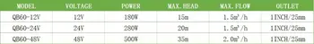 Vodní čerpadlo DC 12V 24V 48V s kartáčovaným motorem, posilovač čerpadla QB60, vysoký zdvih, velký průtok, solární čerpadlo, samonasávací čerpadlo 6 nejlepší prodej 12V vodní čerpadlo s baterií - №1