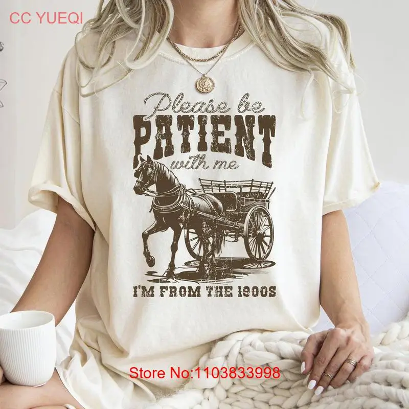 Please Be PaAtient, 1900s Graphic Tee, Horse T-shirt, Western, Country, Funny, V