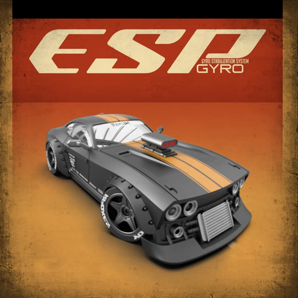 Kamtom RC Four-Wheel Drive Car 1 :32 Double Wheel Replace ESP Gyro Professional Boy Adult Drift High Speed Model Car Racing