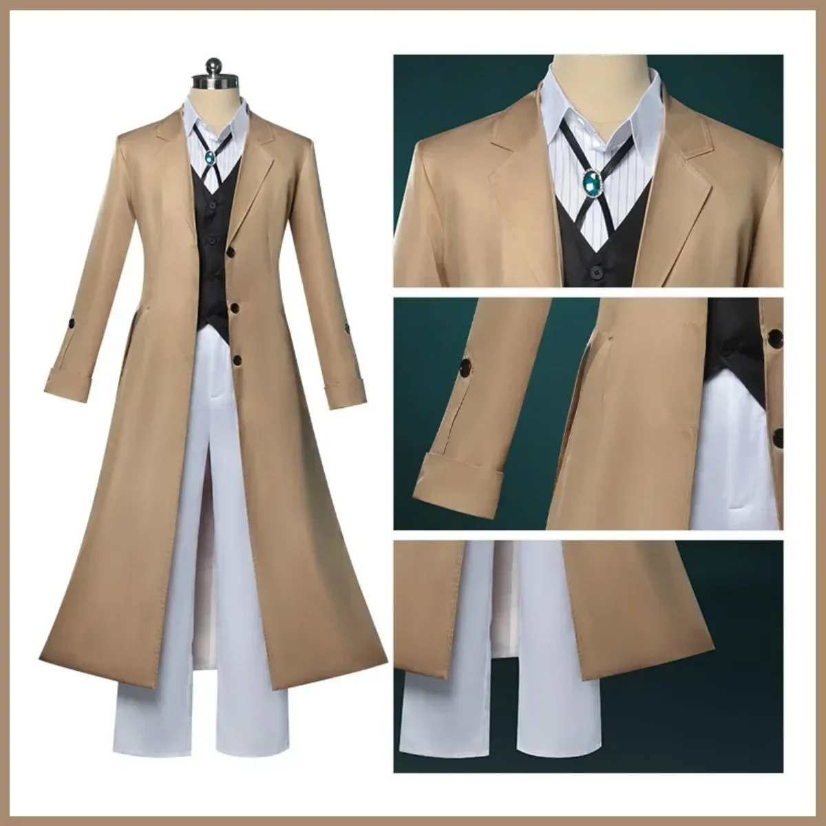 Аниме Бунго Бродячие Собаки Дазай Осаму Косплей Костюм Парик Длинный Тренч Униформа Наряды Мужчины Женщины Хэллоуин Карнавальный Костюм Партии