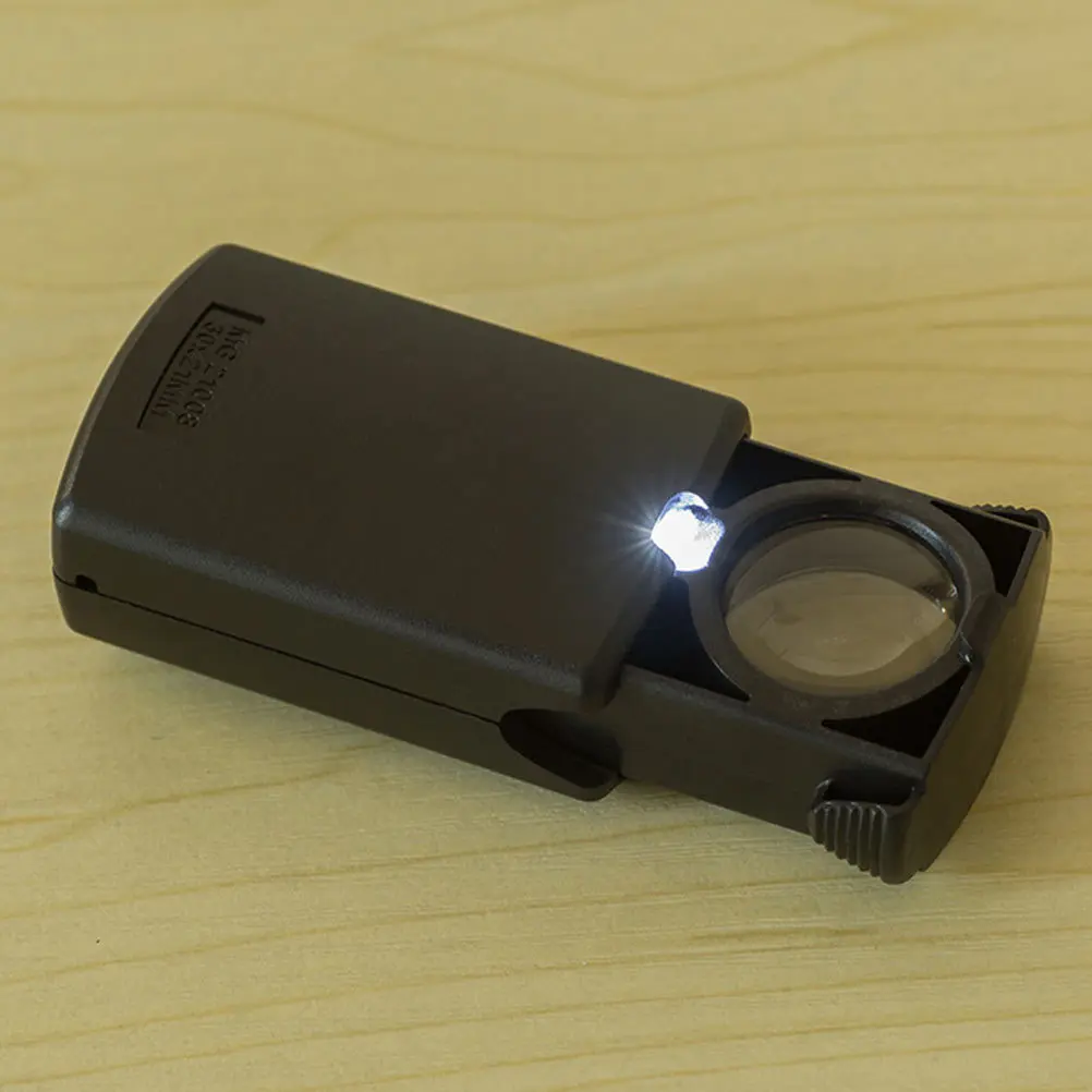

4Pcs 30x LED Jewelry Magnifier Special Design Pull-Type Portable for Identification and Electronic Maintenance
