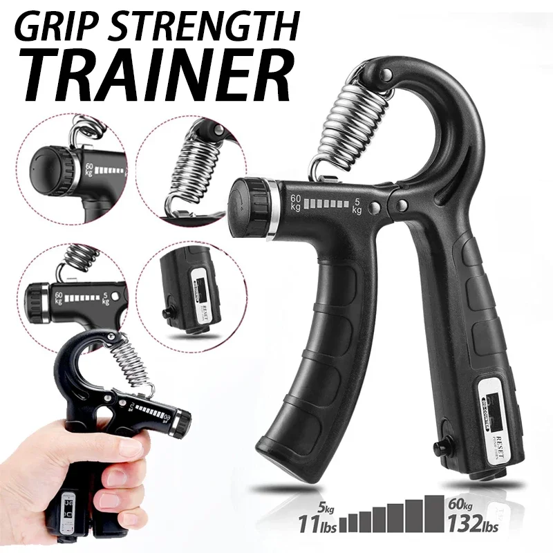 

5-60LBS Hand Grip Strengthener Counter Exerciser Hand Grip Strengthener Hand Adjustable Resistance Portable Forearm Workout