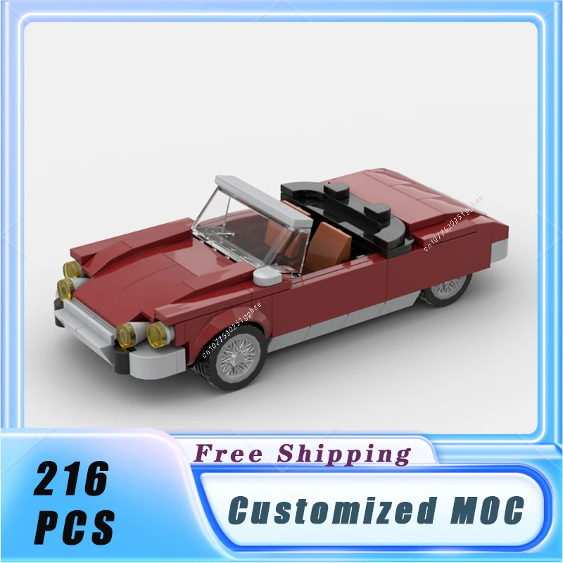 Classical Speed Vehicle MOC 8 Stud Wide 1965 DS 21 Originality Building Blocks Assemble Model Sets  Children's Toys Gifts