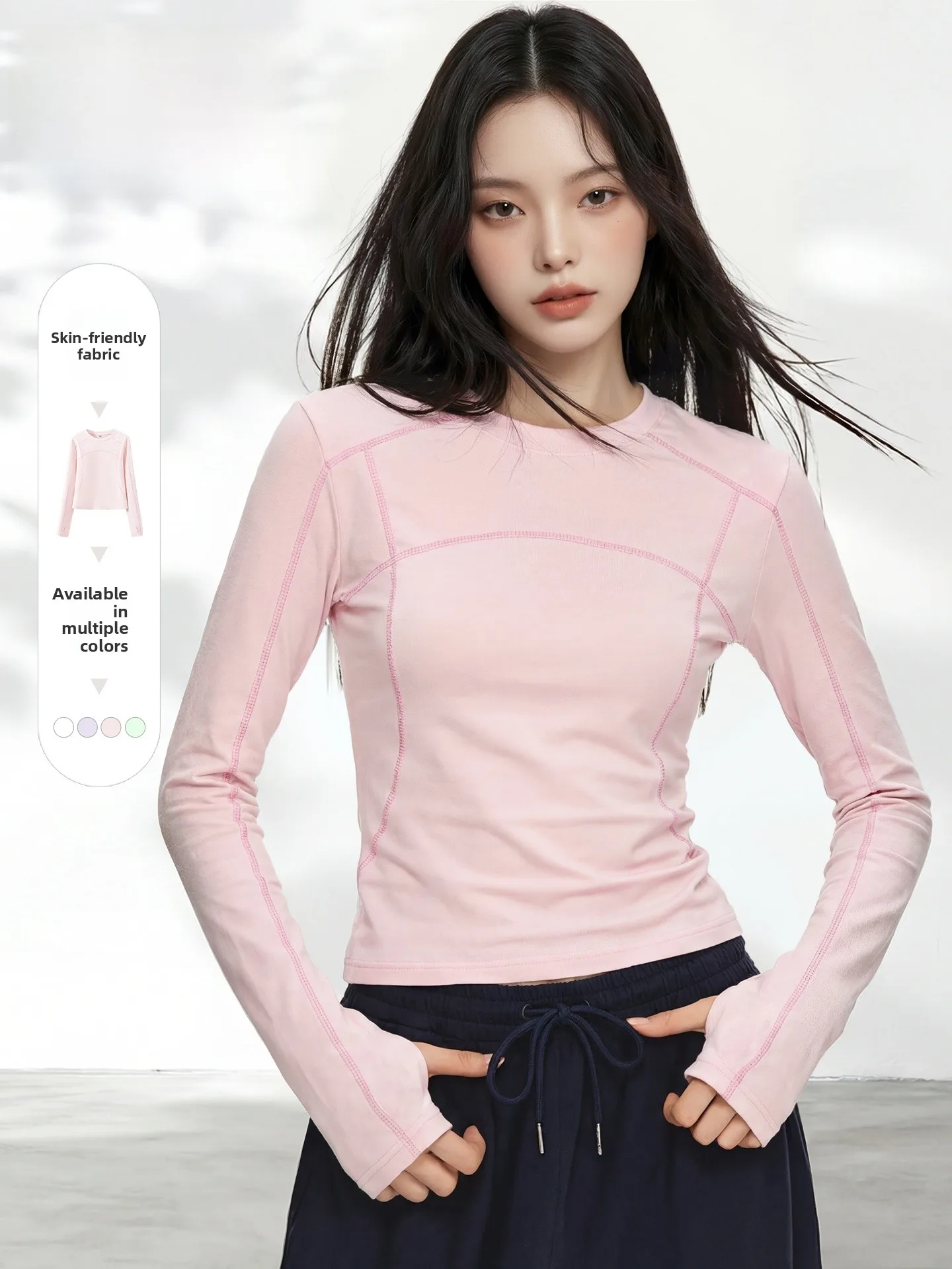 

Женская футболка MJsle Qui Dry с длинным рукавом, повседневная, для фитнеса, йоги, велоспорта, из полиэстера, весенняя, для активного отдыха, модная