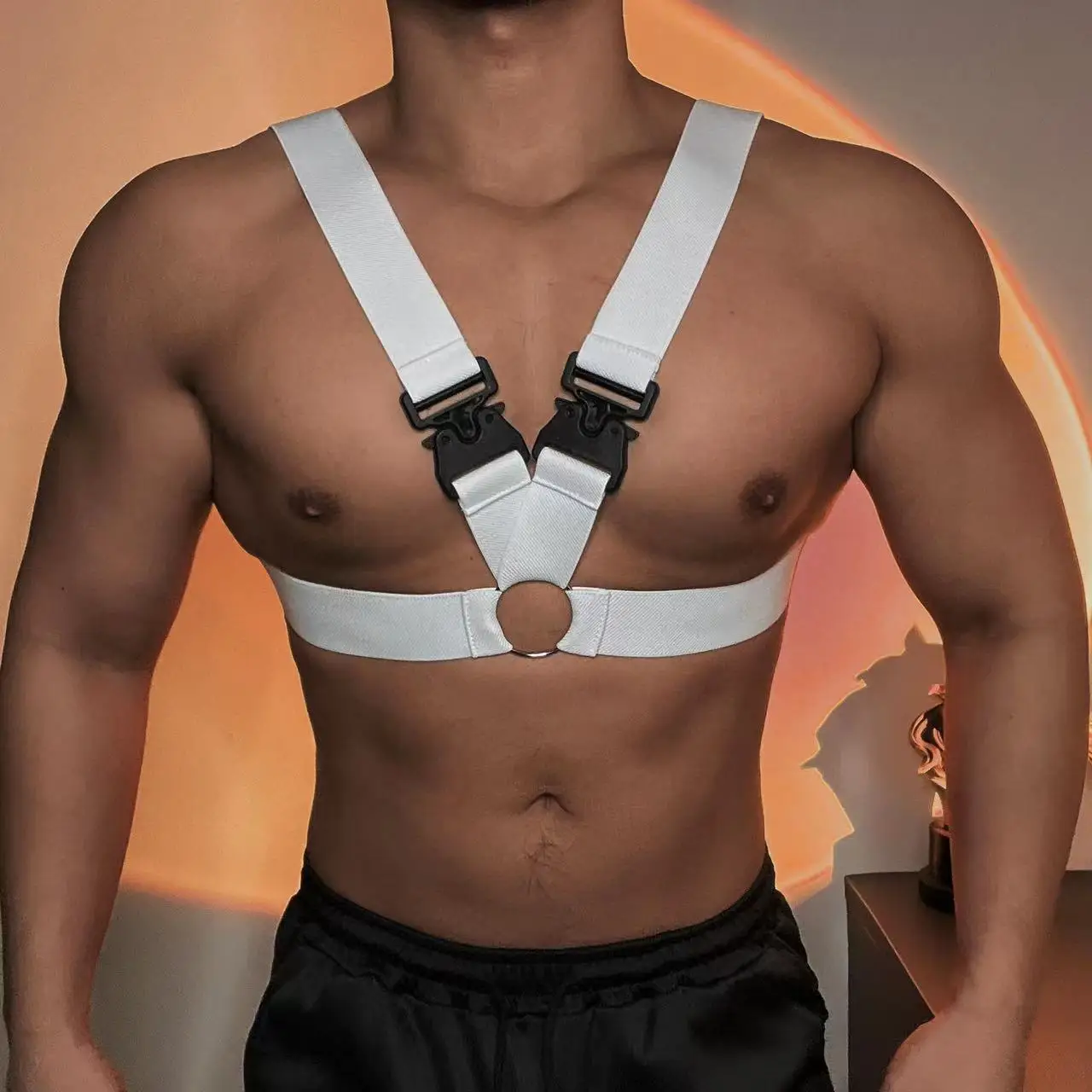 العضلات رجل القطب ملابس الرقص مثير تمتد شريط للصدر ملهى ليلي بار Dj Ds Gogo راقصة الهذيان الزي الكبار الذكور كلوبوير VDB5831