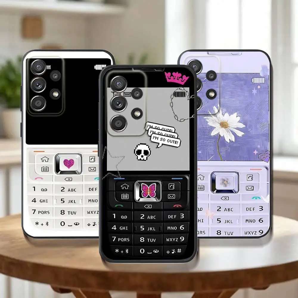 

Product Retro For N-Nokia Phone Case For Samsung Galaxy A 91,80,73,72,71,53,52,51,22,5G Shockproof Soft Black Cover