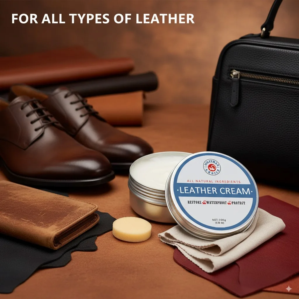 Nerzöl-Leder-Conditioner-Balsam für Schuhe, Stiefel, Taschen, Jacken – wasserfeste, weichmachende und Lederpflegecreme