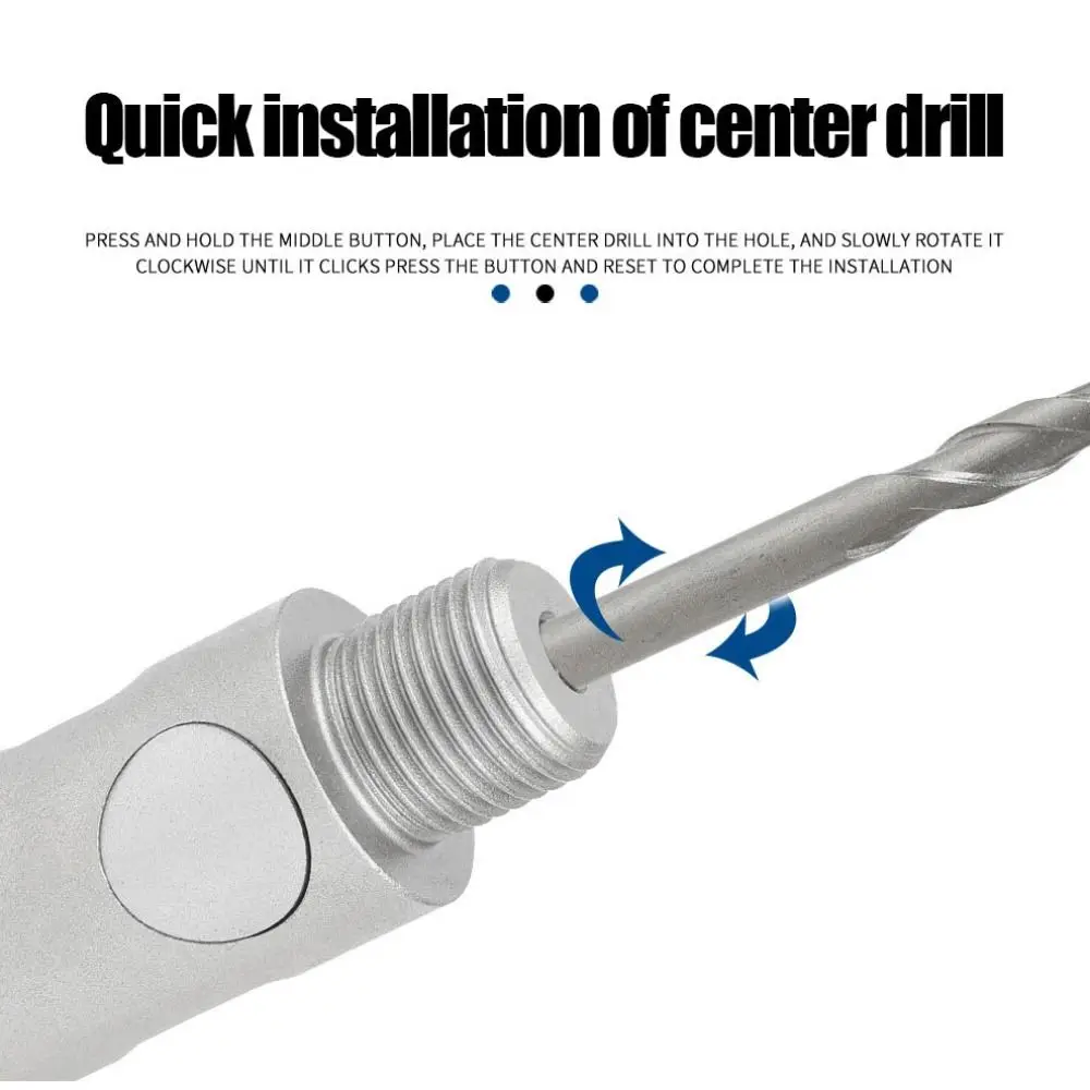

M20 Center Drill Quick Converter Efficient Precise Hole Opener Conversion Head Professional Steel Home Renovations Tool Stone