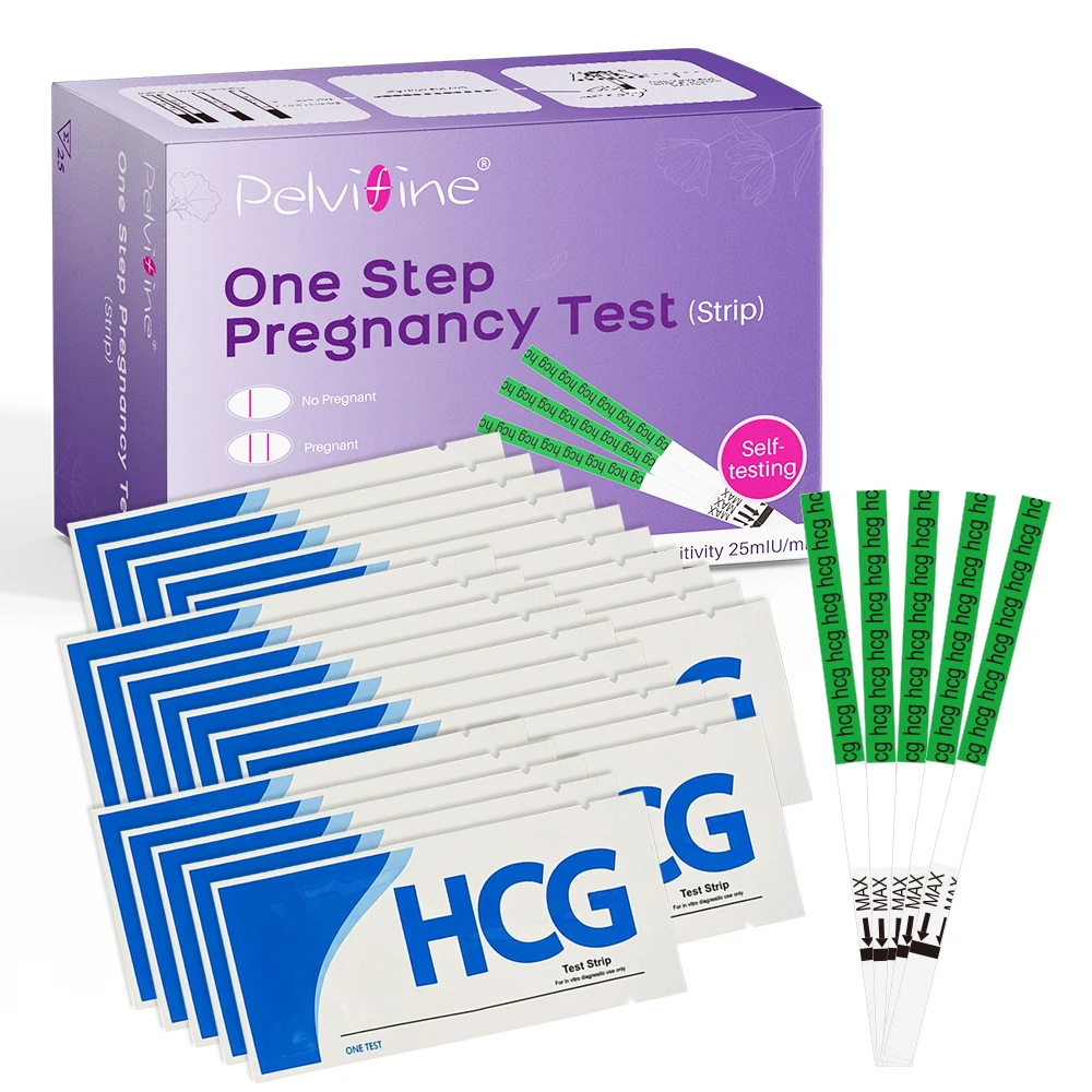 Bardaklı Pelvifine Gebelik Testleri, Ev Algılama için Toplu hCG Test Şeritleri, %99\'dan Fazla Doğruluk, Ayrı Ayrı Sarılmış, 25 Sayısı