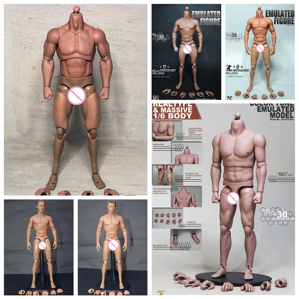 

Male Muscular Figure Body JXToy JX01 JX02 JX03 1/6 ZCTOYS S005 S002 TTM19 S006 DOll Fexible 12" Figure Model Narrow Shoulder