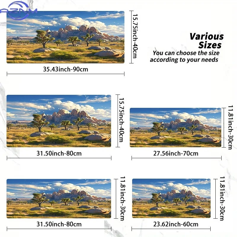 Desert Landscape Mouse Pad, Rubber Material, Multiple Specifications Available, Ideal for Programmers & Gamers, Perfect as Birth