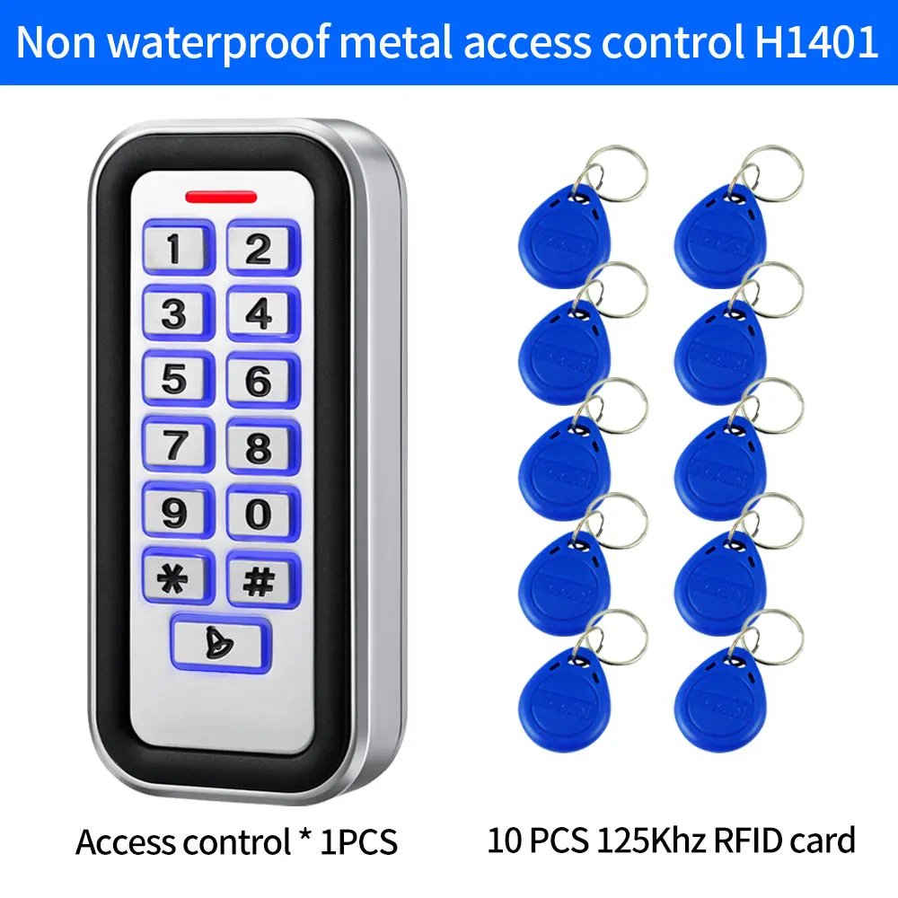 12V Standalone Metall Zugangs kontrolle Tastatur im Freien wasserdicht ip68 Zink 125 Benutzer Mini ID kHz RFID Wiegand Reader Tor öffner