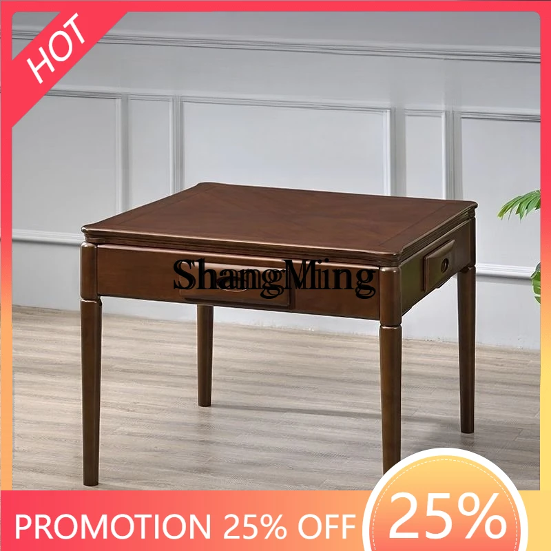 

SM wood intelligent mahjong machine automatic Chinese furniture type dining table dual-purpose mahjong table