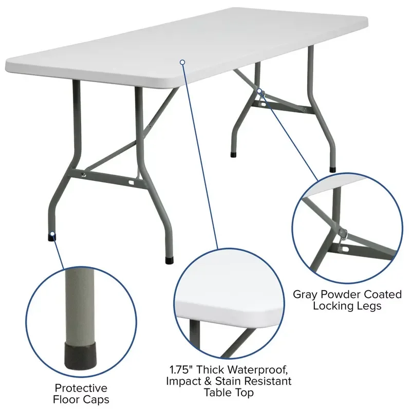 for 180 cm Blow Molded High Density Polyethylene Folding Dining Table