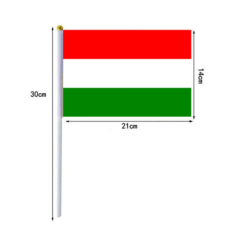 Bandera de Hungría pequeña 14x21 cm para agitar a mano - imagen 2