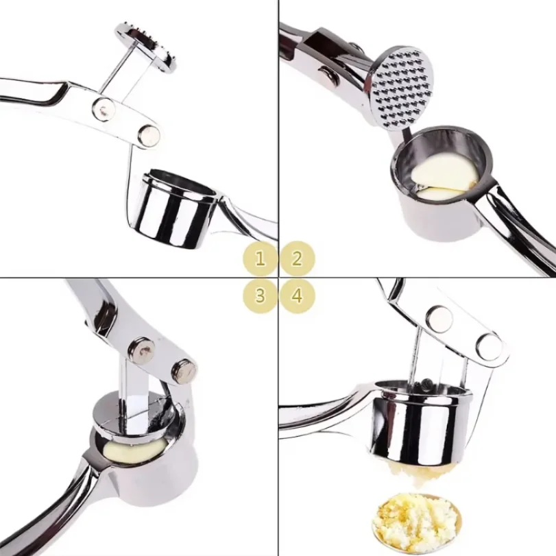 Garlic Crusher Stainless Steel Garlic Crusher Handheld Garlic Pressing Crusher Ginger Crusher Kitchen Tools