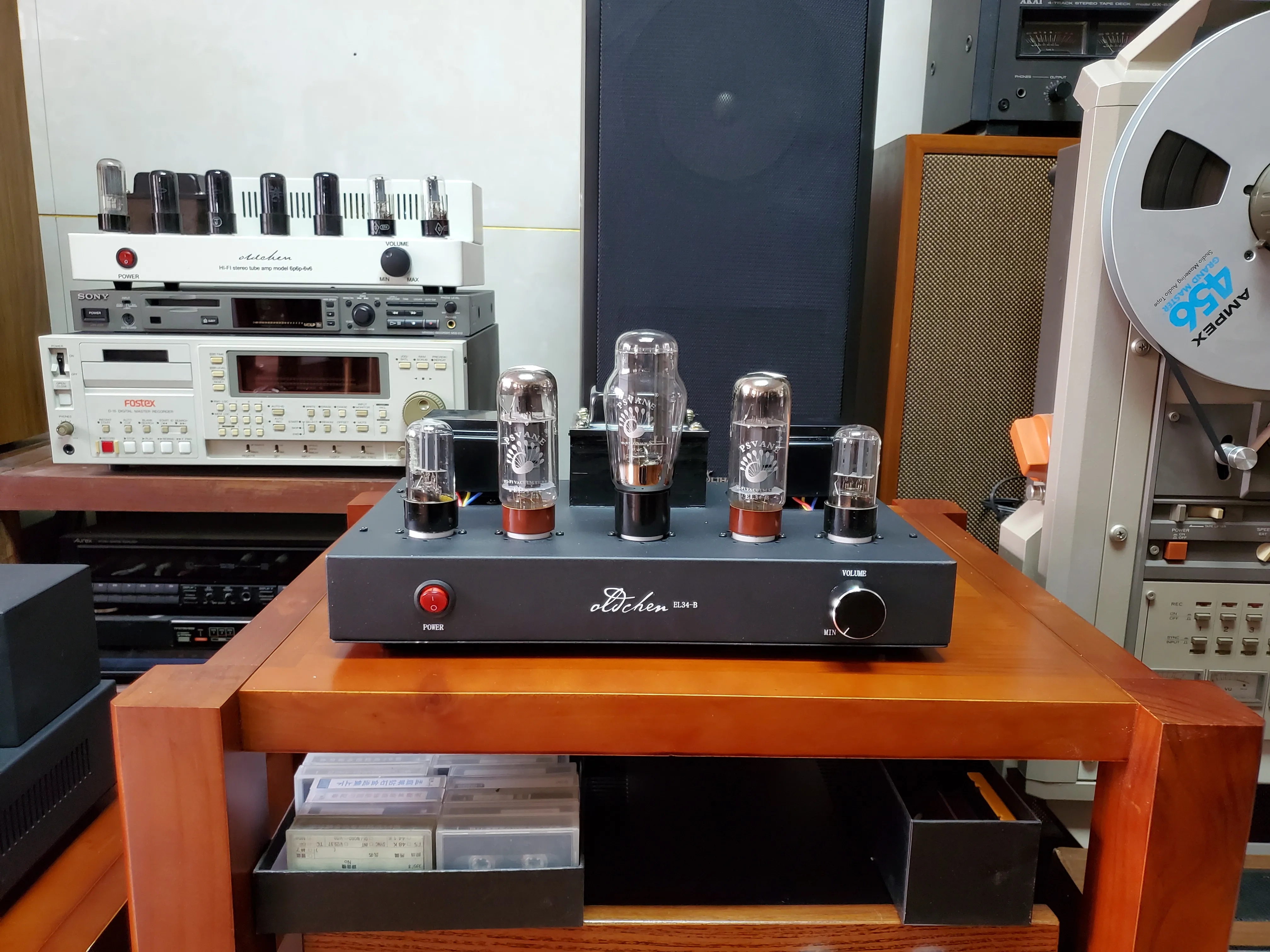 LaoChen El34 Tube Amplifier HIFI Single-ended Class A handmade scaffolding Amp 10W