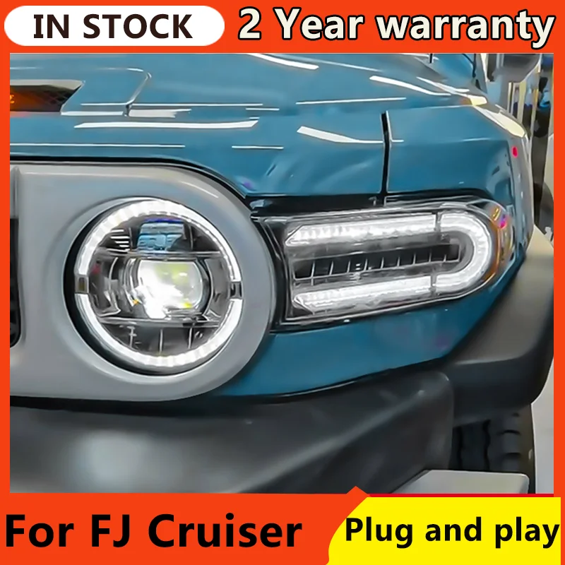 

Full LED Headlight For Toyota FJ Cruiser 2007-2020 Head Lamp With DRL Lens Streamer Turn Signal Light Car Accessories