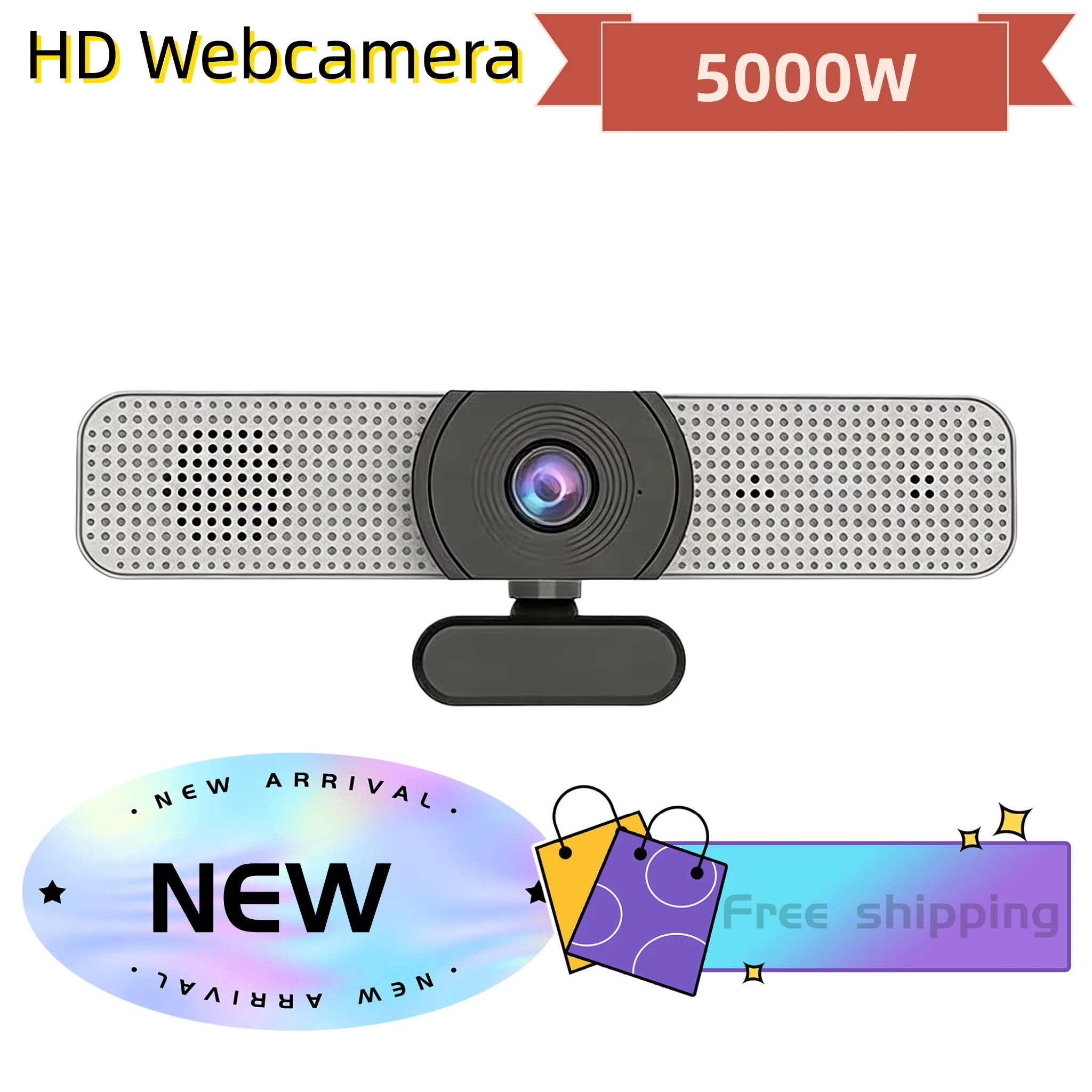

5000W Webcam HD Computer Camera USB Microphone Web camera For Laptop Computer Web Camera Dual Microphones for Youtube Zoom