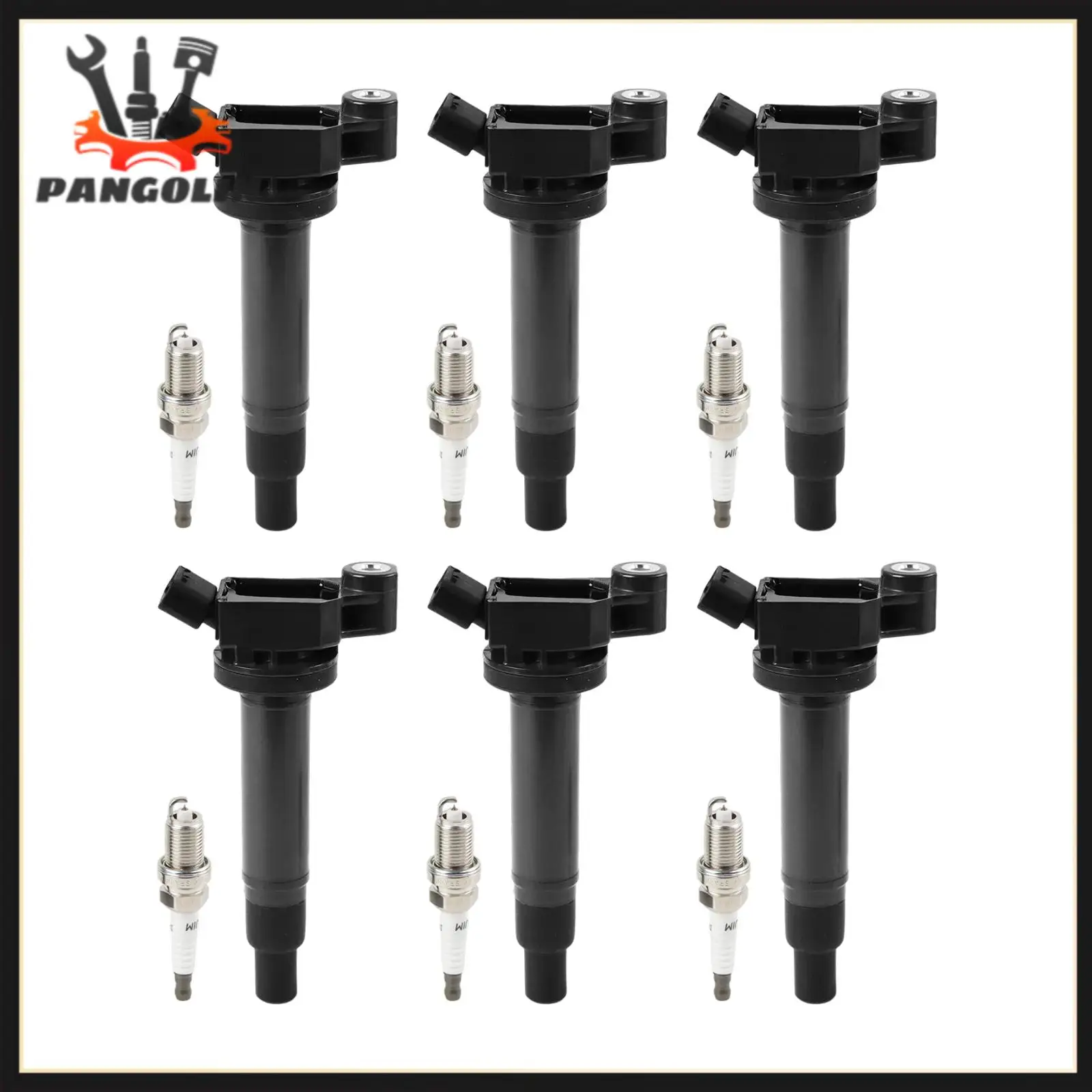 6Pcs Ignition Coils + Spark Plugs For Toyota Camry Avalon Sienna Lexus ES300 RX300 Wear Parts Ignition System Spark Glow Plugs