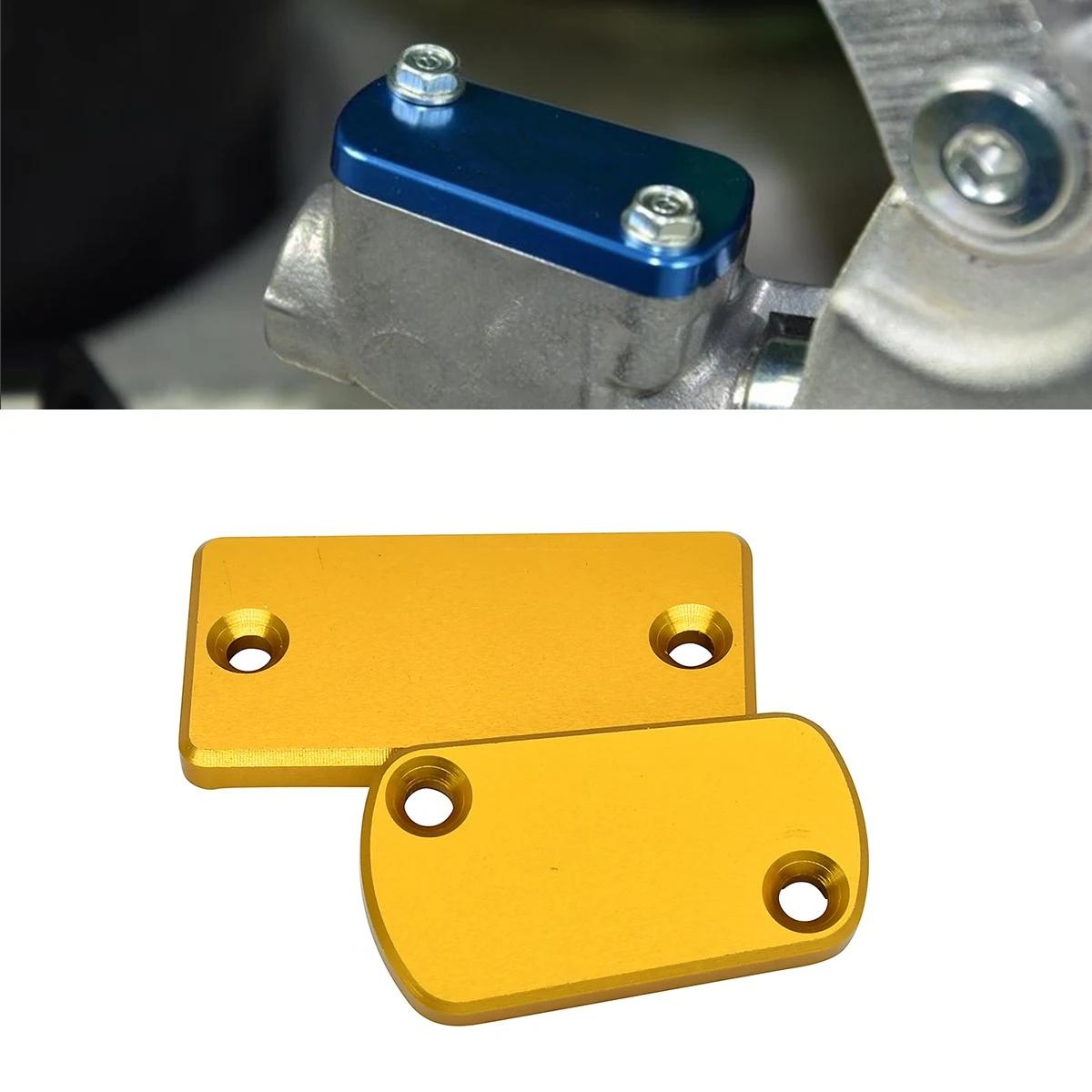 Motorcycle CNC Front Rear Brake Fluid Reservoir Cap Cover For Suzuki RM-Z 250 450 RMZ250 RMZ450 RM Z250 Z450 Enduro Dirt Bike