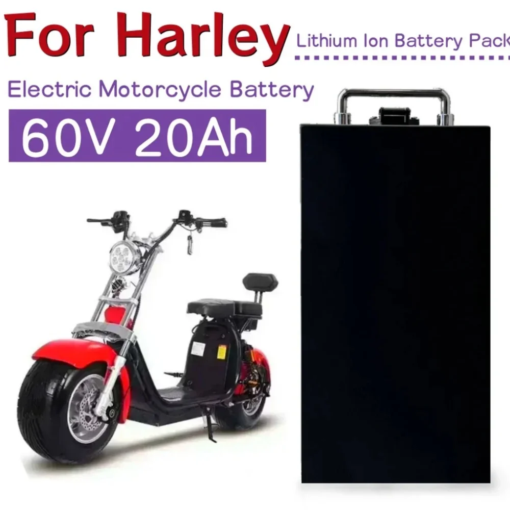 

60V 20Ah Electric motorcycle Li-ion Battery Pack 2000W for Harley two wheel foldable Citycoco electric scooter,