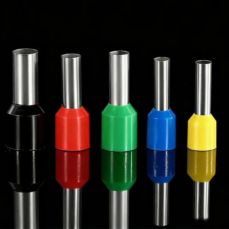 

100/300pcs AWG 12/4mm² E4009 Wire Ferrules Insulated Copper Crimp Connectors, Crimp Pin Cord End Terminals Black Red