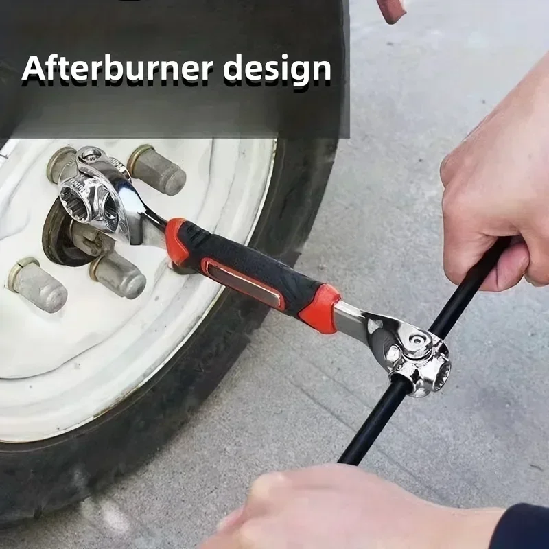 1PCS Universal Ratchet Socket Multipurpose Wrench with 360 Degree Rotation Hand Spline Bolts Sleeve Works Multi-Tool Set