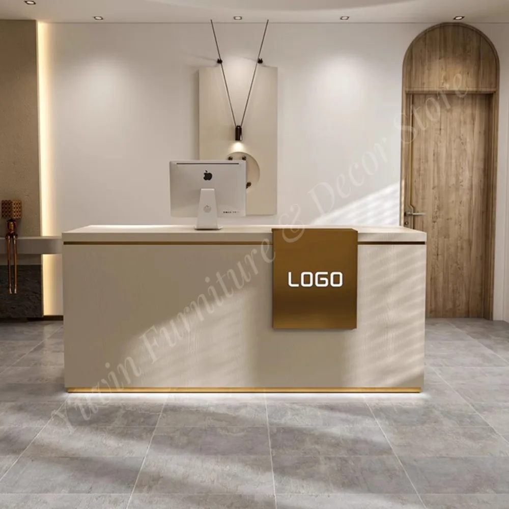 Modern Office Reception Desk and Chairs Set for School and Dining Areas Customizable Colors