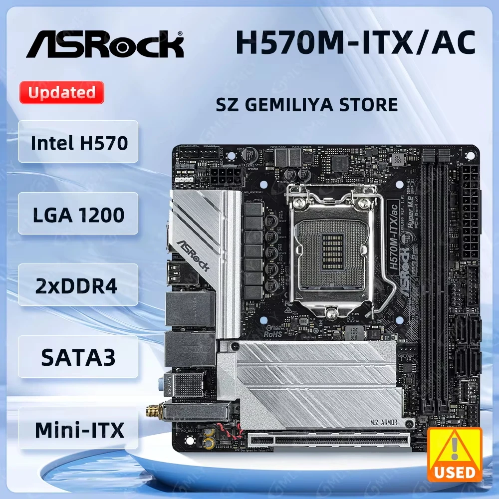 ASROCK H570M-ITX/AC Mini-ITX Motherboard Intel H570 LGA1200 DDR4
