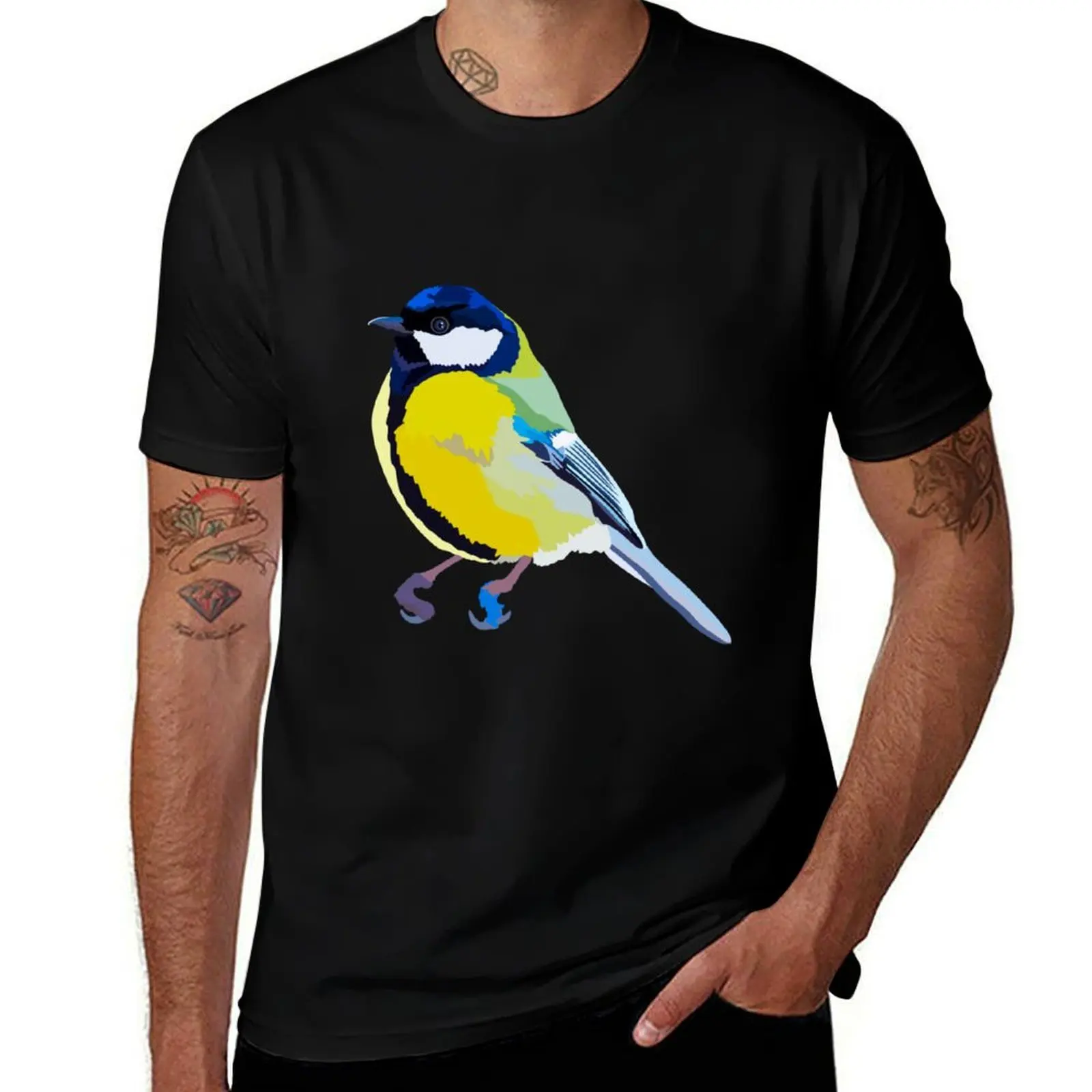 

B is for Blue Tit T-Shirt basketball graphic tees anime tshirt graphic t shirts Men's cotton t-shirt