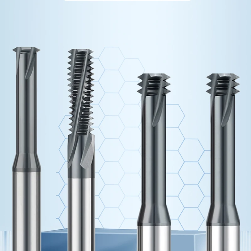 New DLC M1-M16 HRC60 Tridentate Thread router bit Three Teeth Aluminum Processing Tungsten Steel Thread Mills CNC Router Bits