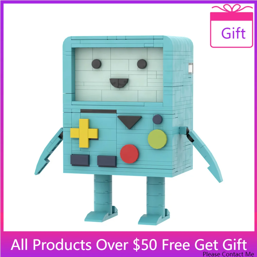 

MOC BMO Brickheadzs-Cartoon Characters Building Blocks Set Decryption Box For Adventure Time Figures Bricks Kid Toys kid Gifts