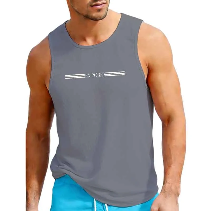 RunningGym Tank Top Sleeveless Shirt Fitness Workout Vest Men Basketball Jersey Training Bodybuilding Workout Stringer Singlets