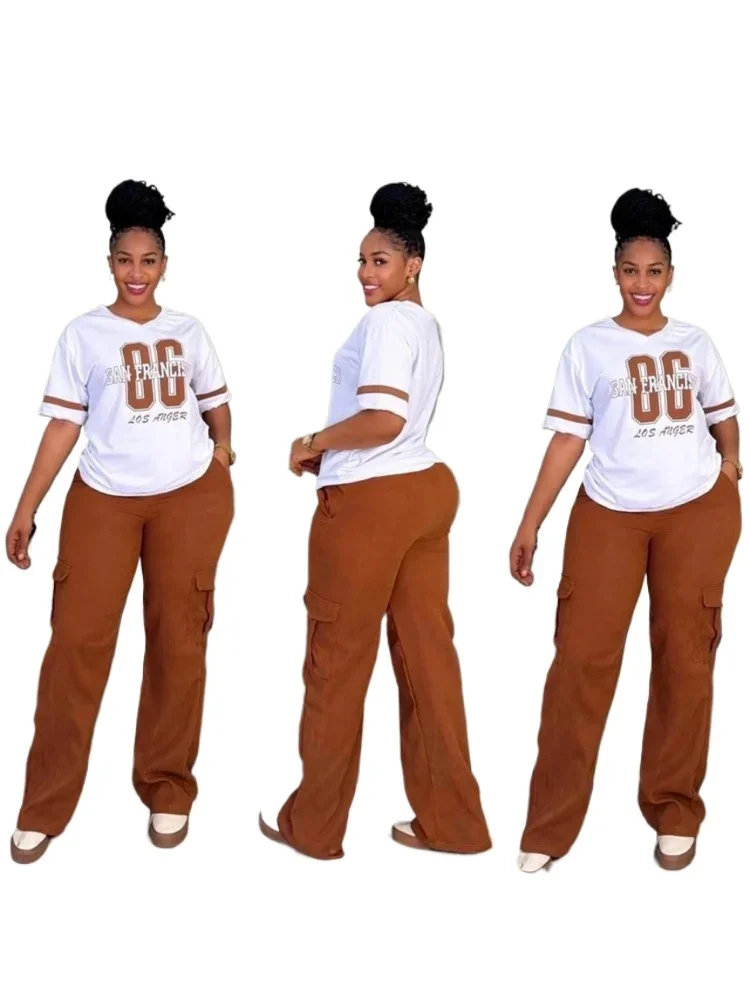 2 Piece Women Sets Dashiki African New Arrival Summer Spring Matching Sets Two Pieces Sets Top Pants Suits Outfits Clothing 2025