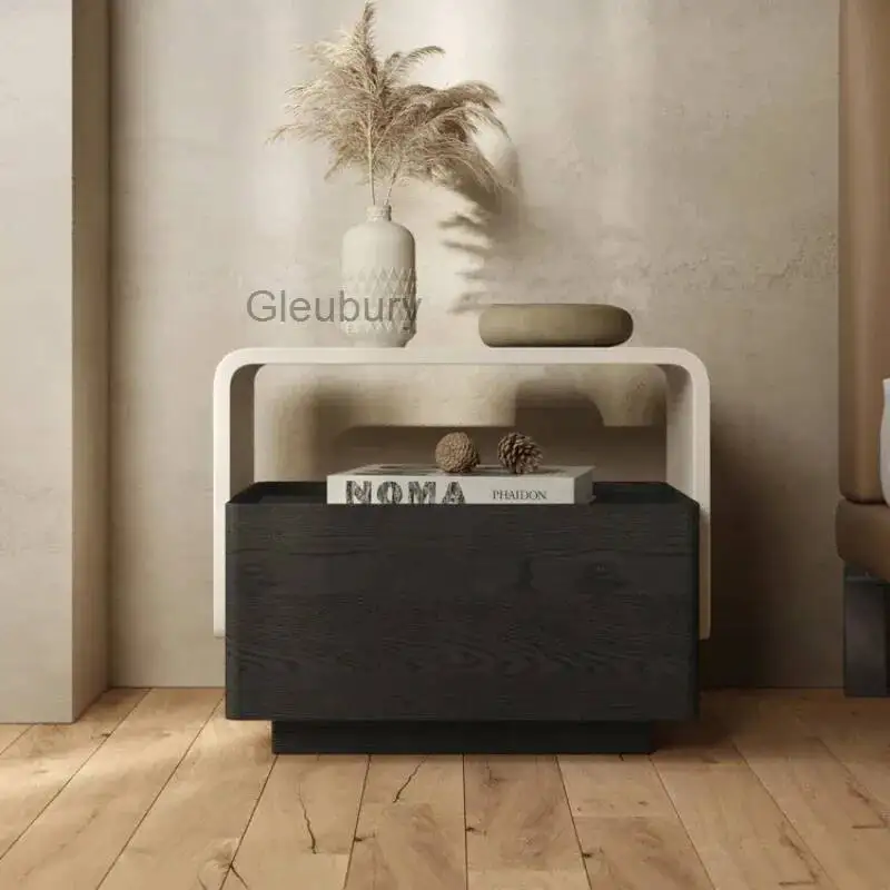 Open Cabinets Bed Desk Drawer Living Room Bedside Table Small Bedroom Closets Cute Side Nachttisch Wood Coffee Dresser Night