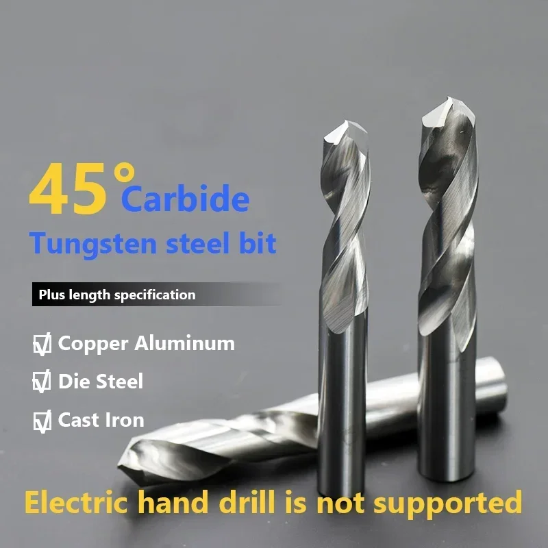 Tungsten steel Drill Bit HRC65/55/45 Solid Carbide Twist Drill 1 2 3 4 5 6 789-12mm CNC Machinery Tool Hard Metal Steel Drilling