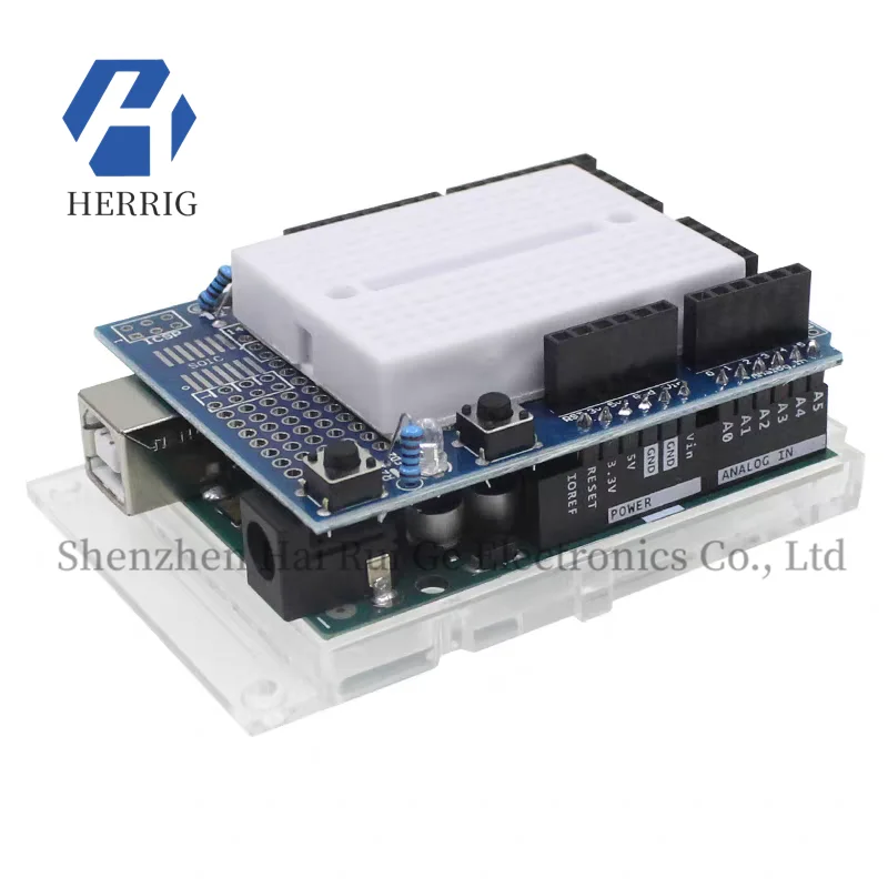 Picture 4: Arduino UNO R3 Robot Prototyping Expansion Board Proto Shield Breadboard Learning Expansion Board