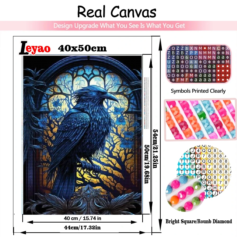 Diamond Mosaic Witch And Raven 5D Rhinestone Embroidery Fantasy Landscape Diamond Cross Stitch Diy Kits Gothic Style Home Decors