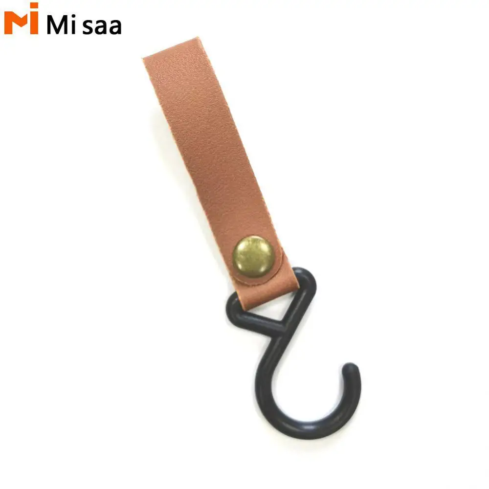 Lanyard Canopy Hanger Clothesline Portable Leather Shelf Hook Durable Hiking Tent Accessories Campsite Storage Strap S-Shaped