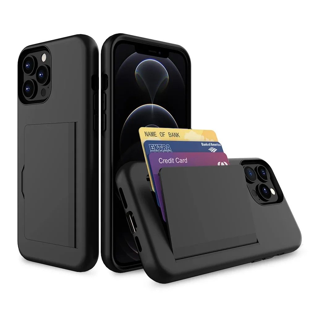 Beschermhoesje voor creditcards voor iPhone 16 Pro, 15, 14, 13, 12, 11 Pro Max, iPhone 16 Pro Max, XR, XS, SE 2020
