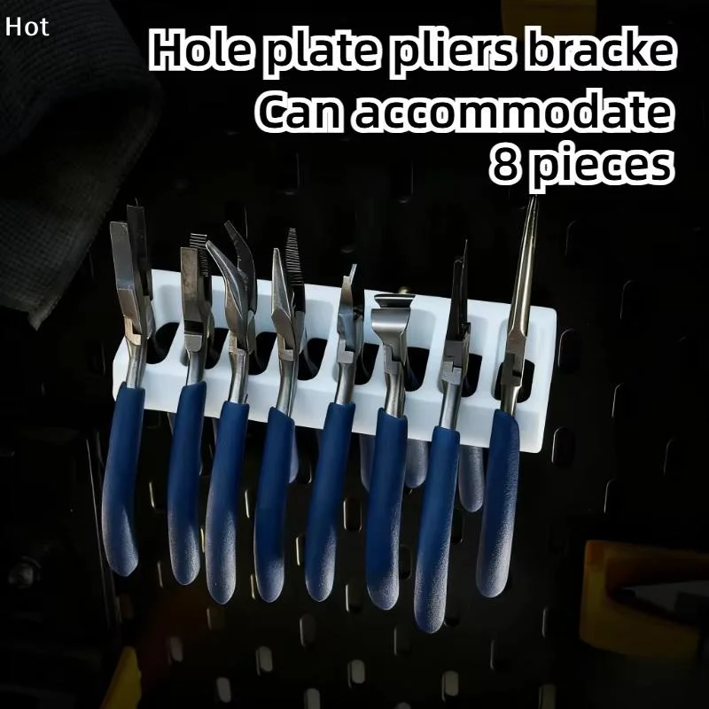 3D Printed Wall-Mounted Pegboard Pliers Holder Organizer, Household Tool Storage Rack, Easy Storage For 8 Pliers Or Other Tools