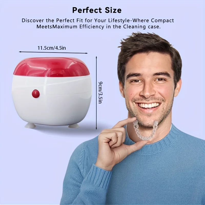 Caja de limpieza dental portátil con filtro, caja de almacenamiento de plástico para cuidado bucal, utilizada para fijadores, aparatos ortopédicos y instrumentos de ortodoncia