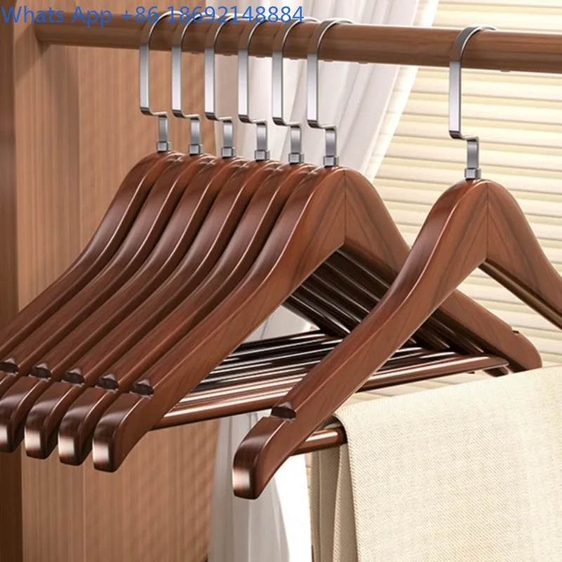 

Solid Wood Household Wooden Non-Marking Clothes Hanger for Suits and Coats, Wide Shoulder, Thickened, Non-Slip Hanger