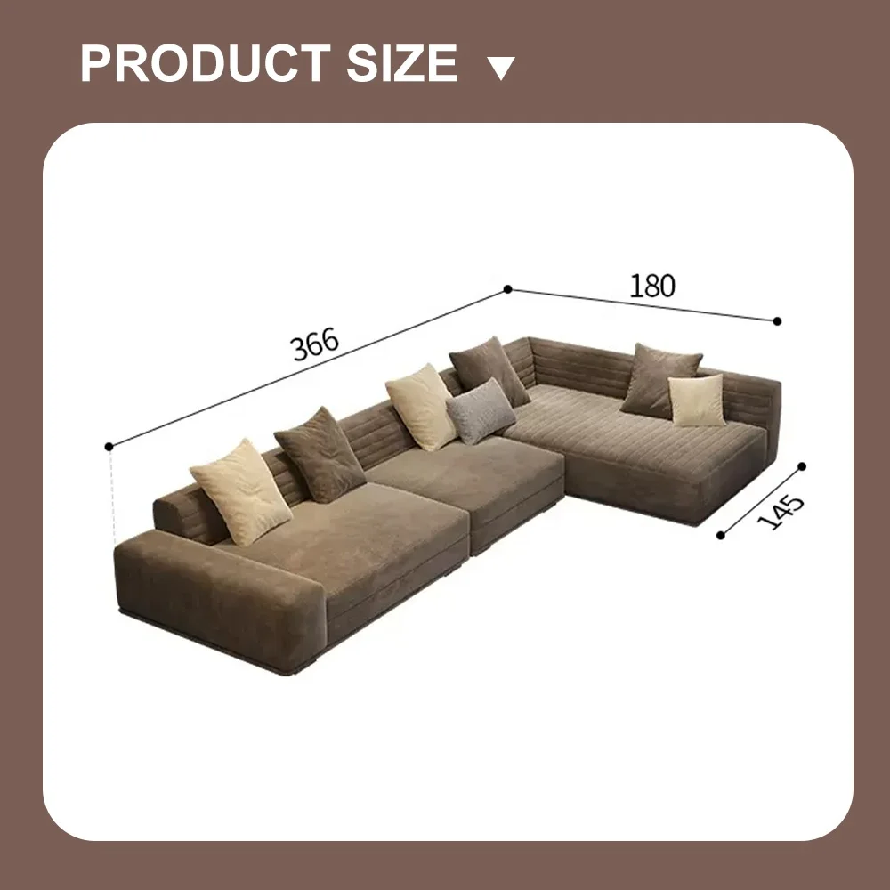 Modern Luxury Modern Italian Living Room Furniture Home Furniture Large Set Fabric Sofa Sectionals