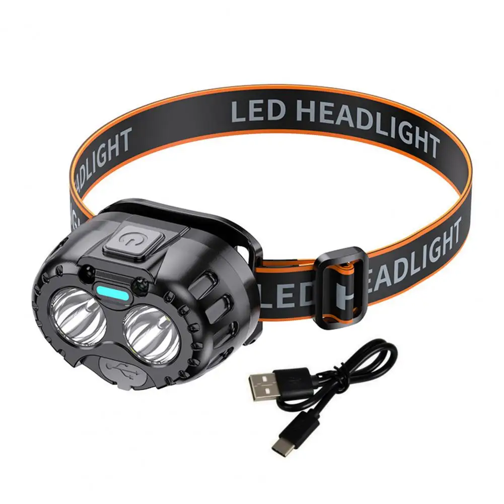 

High Power LED Headlamp 90-Degree Adjustable Motion Sensor Rechargeable Outdoor Camping Headlamp for Fishing Emergency Light