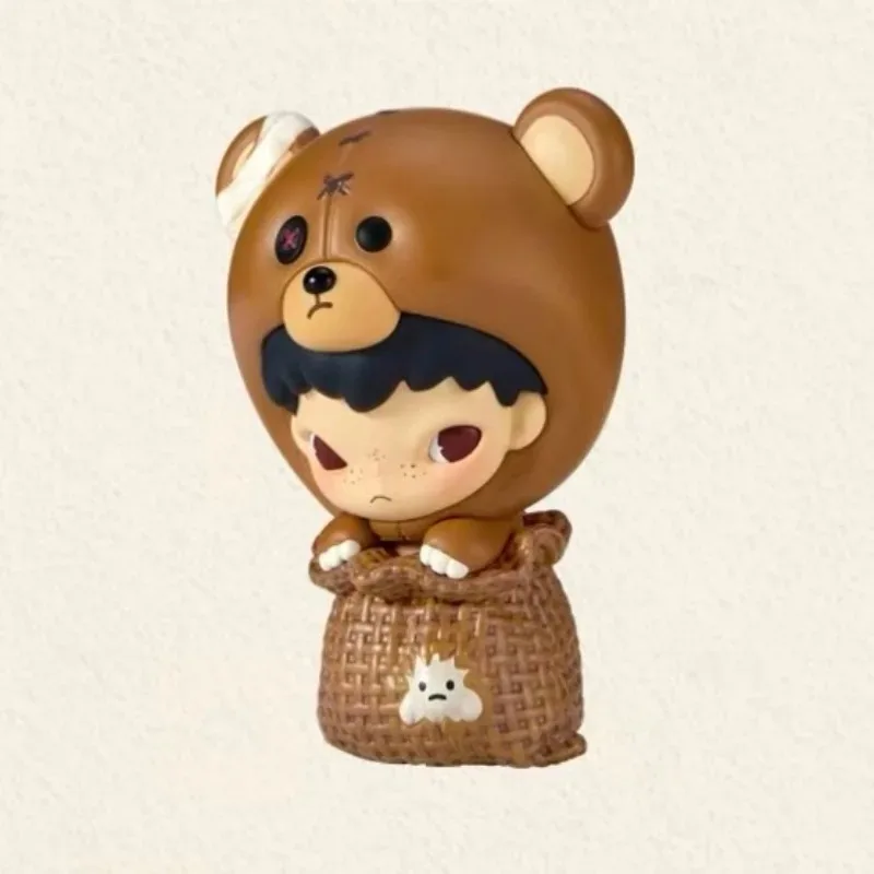 Popmart hirono série brisa de verão/soda laranja/harca para uma estatueta alienígena pts edição limitada estatuetas de brinquedo de coleção da moda