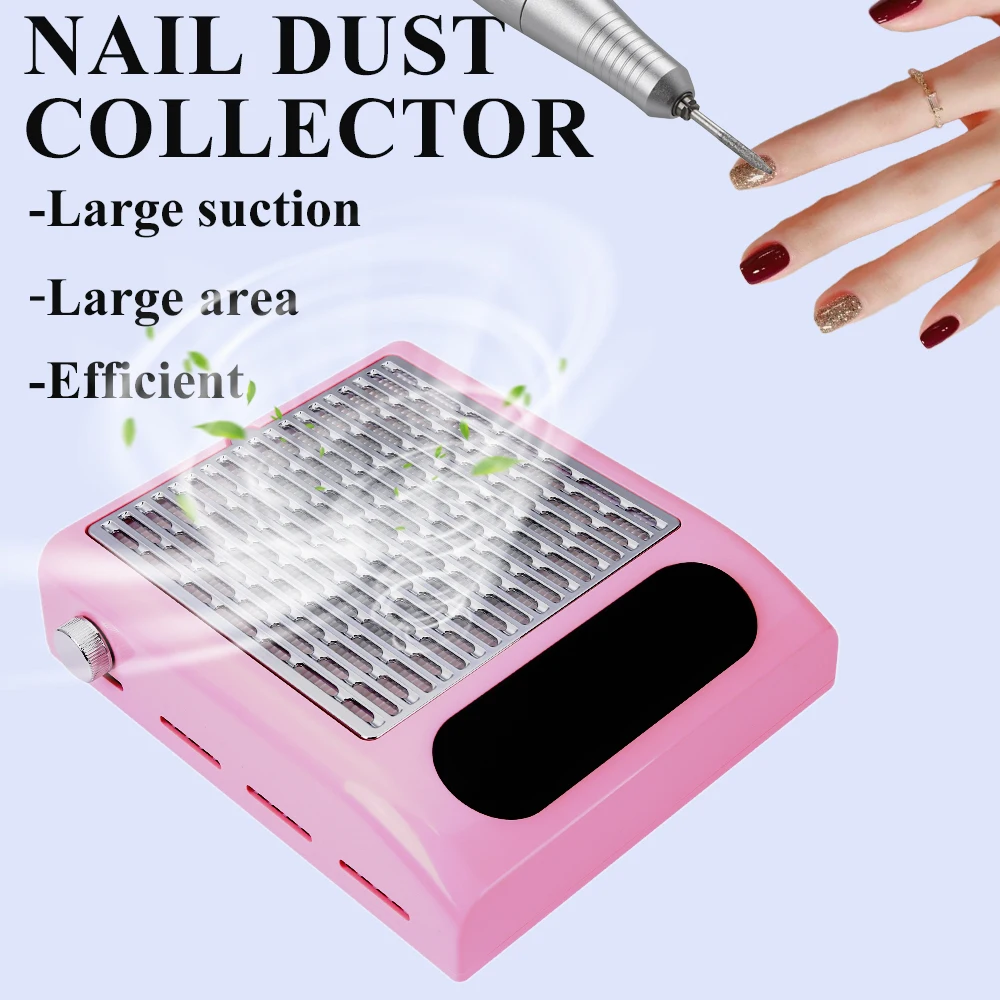 Rechargeable 31000RPM Nail Dust Collector Adjustable Suction Nail Dust Extractor Manicure Fan Vacuum Cleaner for Salon Use