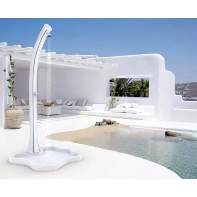 

Pool custom stainless steel freestanding outdoor shower rain column